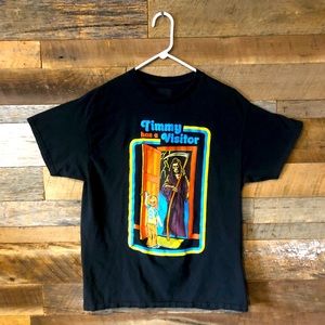 Timmy has a Visitor Steven Rhodes Mens Large Black Tshirt